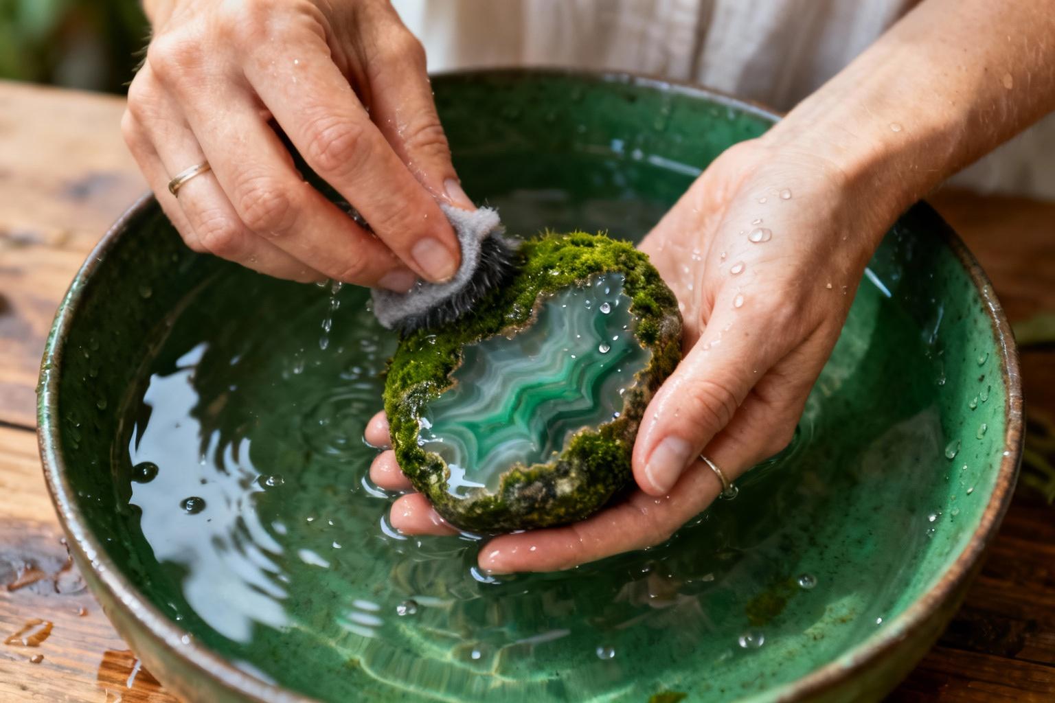 Comment nettoyer une agate mousse sans l’abîmer : guide complet