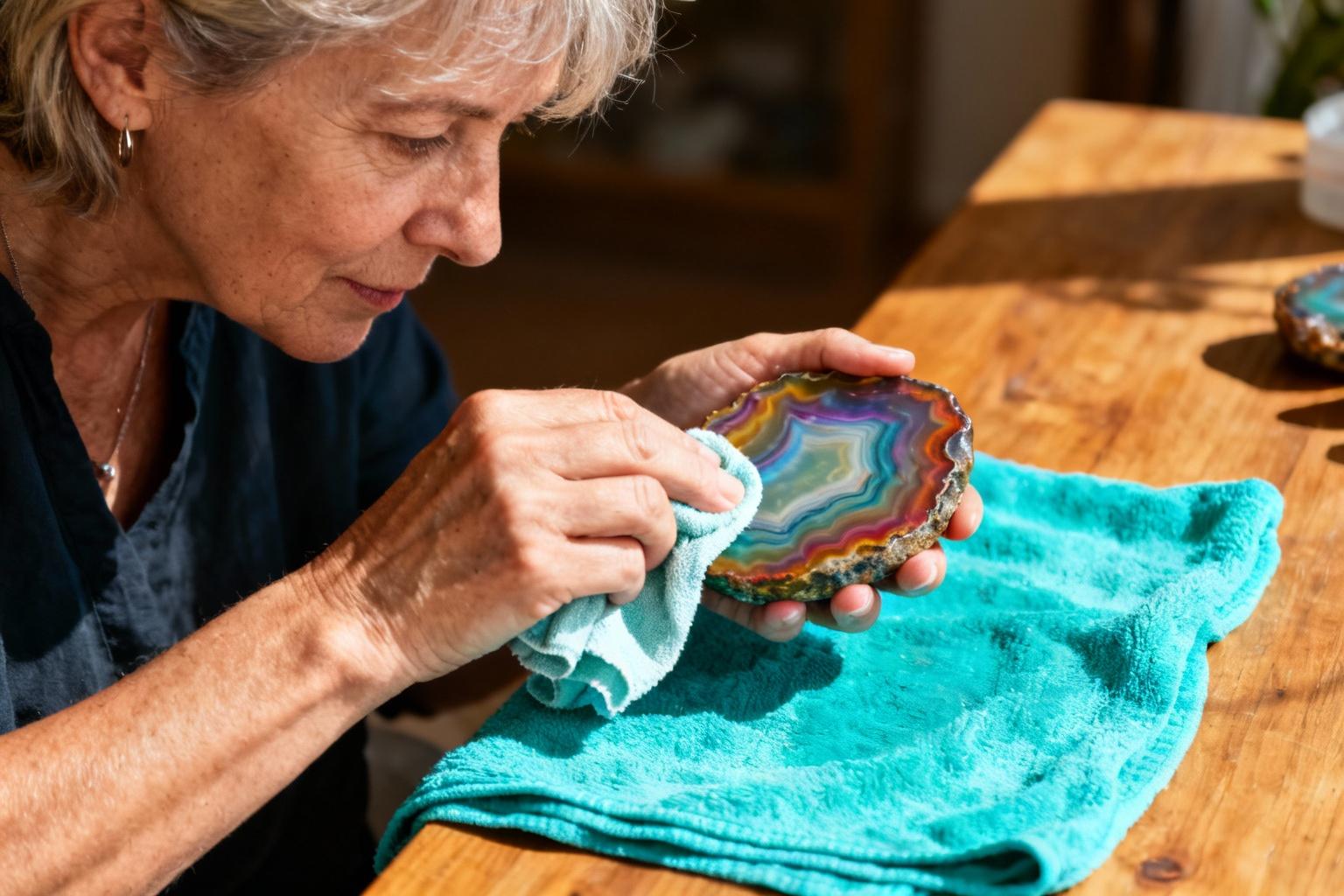 Comment nettoyer une pierre agate sans l’abîmer : guide pratique