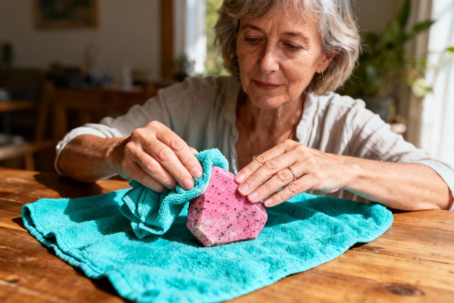 Comment nettoyer votre rhodonite sans l’abîmer : méthodes douces et efficaces