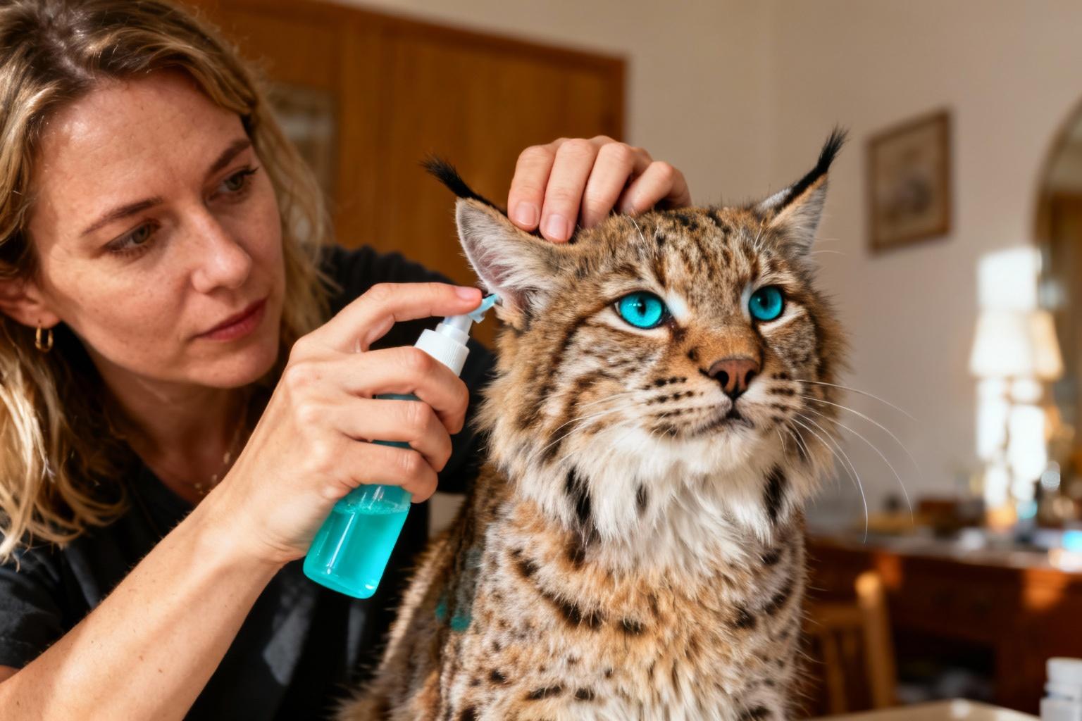 Comment nettoyer les oreilles de votre Highland Lynx sans stress