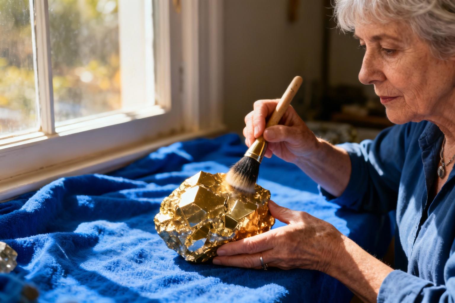 Comment nettoyer la pyrite sans l’abîmer : guide pratique